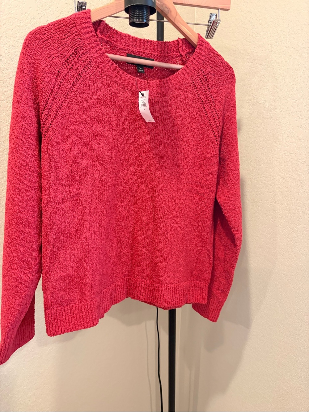Banana Republic Bright Red Scoop Neck Knit Sweater